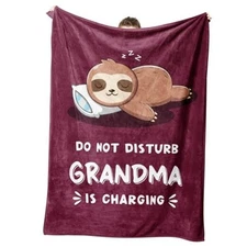 Funny Gifts for Grandma Christmas, Grandmas Birthday Gift from 60"x50" Burgundy