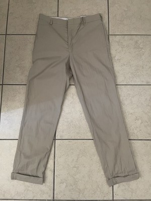 O'Connell's Plain Front Cotton Dress Gabardine Trousers Khaki Men s 33x31 MiUSA