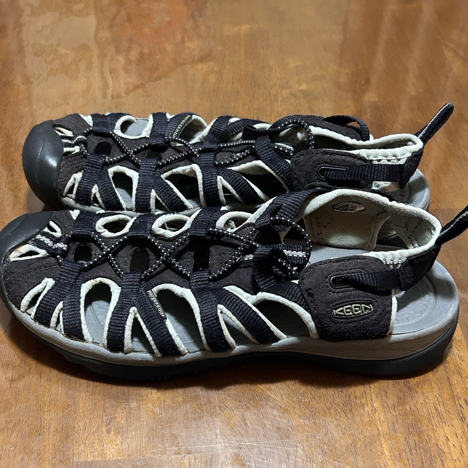 Sandali KEEN Whisper donna taglia 9 nero grigio impermeabili escursionismo acqua