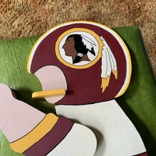 Vintage Wood Washington Redskins NFL Garden Decoration Tree Swing Sports Bar