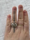PUZZLE RING | STERLING SILVER | VINTAGE 6 PIECE RING SIZE 8