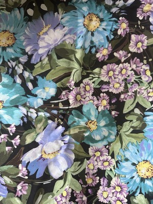 Mood Designer Fabric Project Runway Midnight Marvel Floral Cotton Poplin 3 Yards