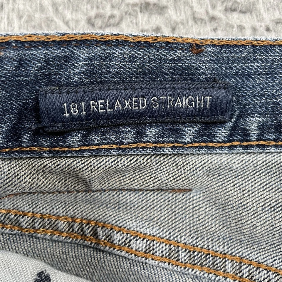 Lucky Brand 181 Jeans Mens 33x30 Relaxed Straight Medium Wash Denim - Image 4 of 4