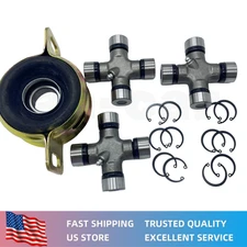 4PC Drive shaft Center Support Bearing and U Joint Fits For Toyota Tundra Tacoma