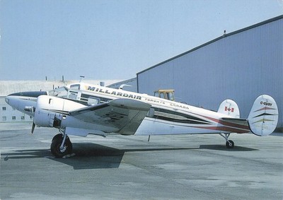 Postcard Airplane unposted Millardair Beechcraft E18S A144