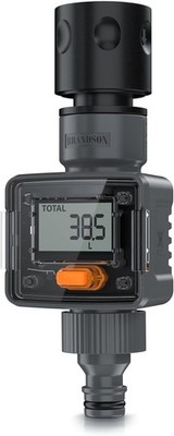 Brandson - Digitaler Wasserzähler   Wasseruhr für den Gartenschlauch   3/4 Zoll 