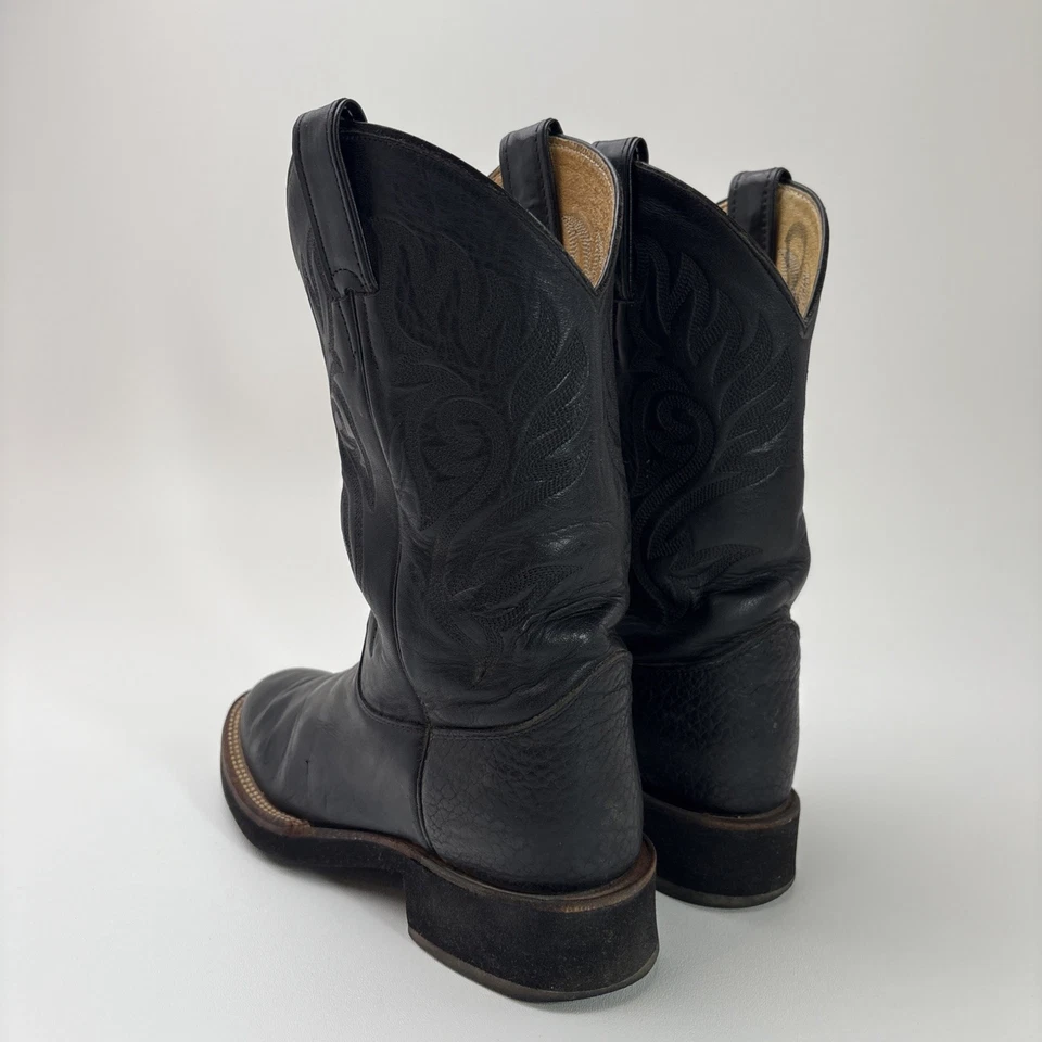 JUSTIN Women's Roper Cowboy Boots L5002 Tekno Crepe Sole, Black, Size 7.5 - Image 3 of 4