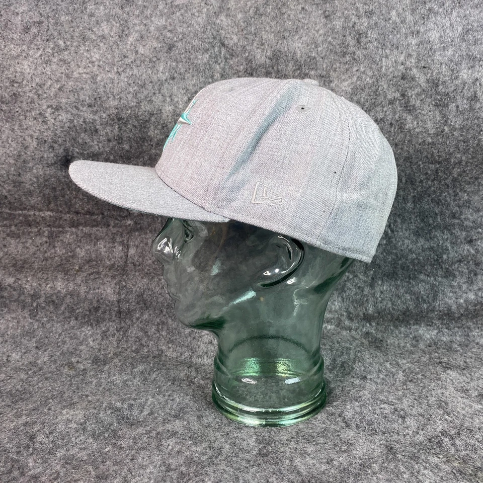 Seattle Mariners Hat Cap Fitted Mens 7 1/2 Gray MLB Baseball New Era 59FIFTY - Image 4 of 4