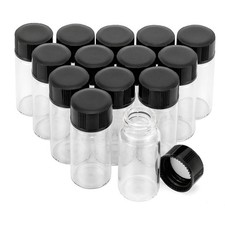 14pcs 5ml Mini Clear Glass Bottle Vials And Plastic Cap Small Essential Oil 1/6o