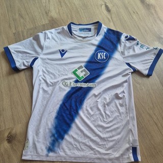 Maglia KSC Macron Bundesliga Germania blu calcio S jersey shirt