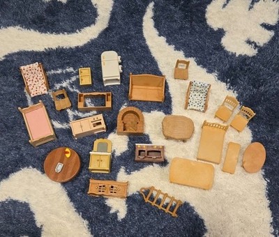 Calico Critters Assorted Furniture Lot & More Read Couch Has Broken Leg