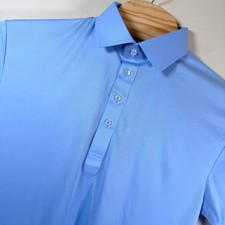 Collars  Co The Original Dress Collar Polo Men's Large Sky Blue Stretch Wicking