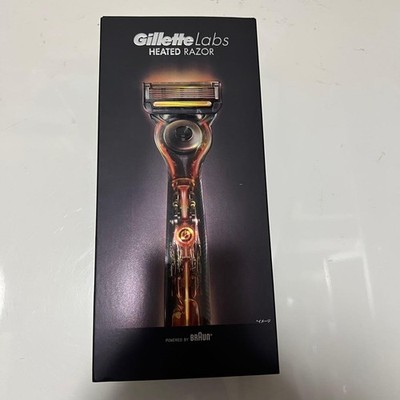 Gillette Labs Heated Razor - Handle, 2 Blades, Holder & Charging Dock Set New