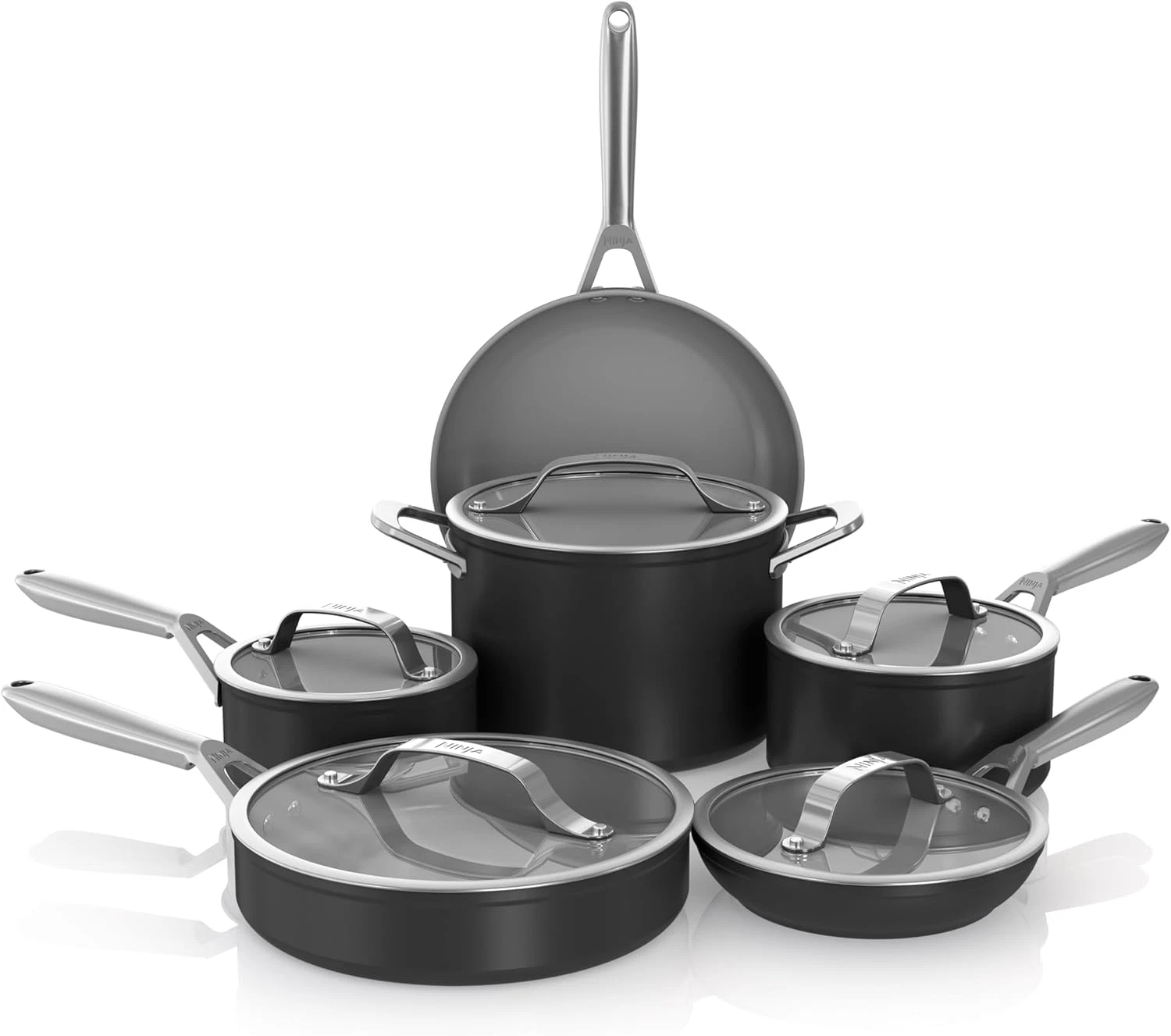 11-Piece Non-Stick Ceramic Cookware Set, Oven Safe & Induction Compatible