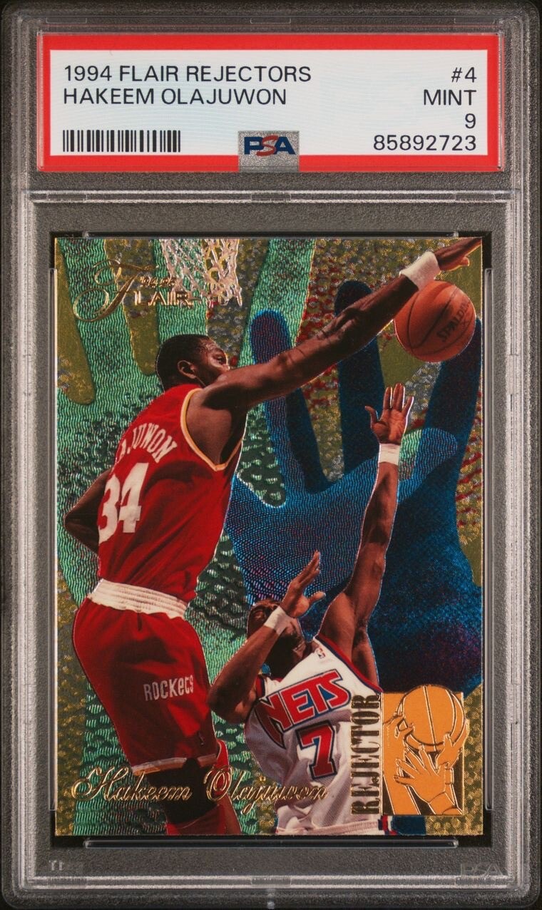 1994-95 Flair Rejectors #4 Hakeem Olajuwon | PSA 9 Mint | Houston Rockets HOF