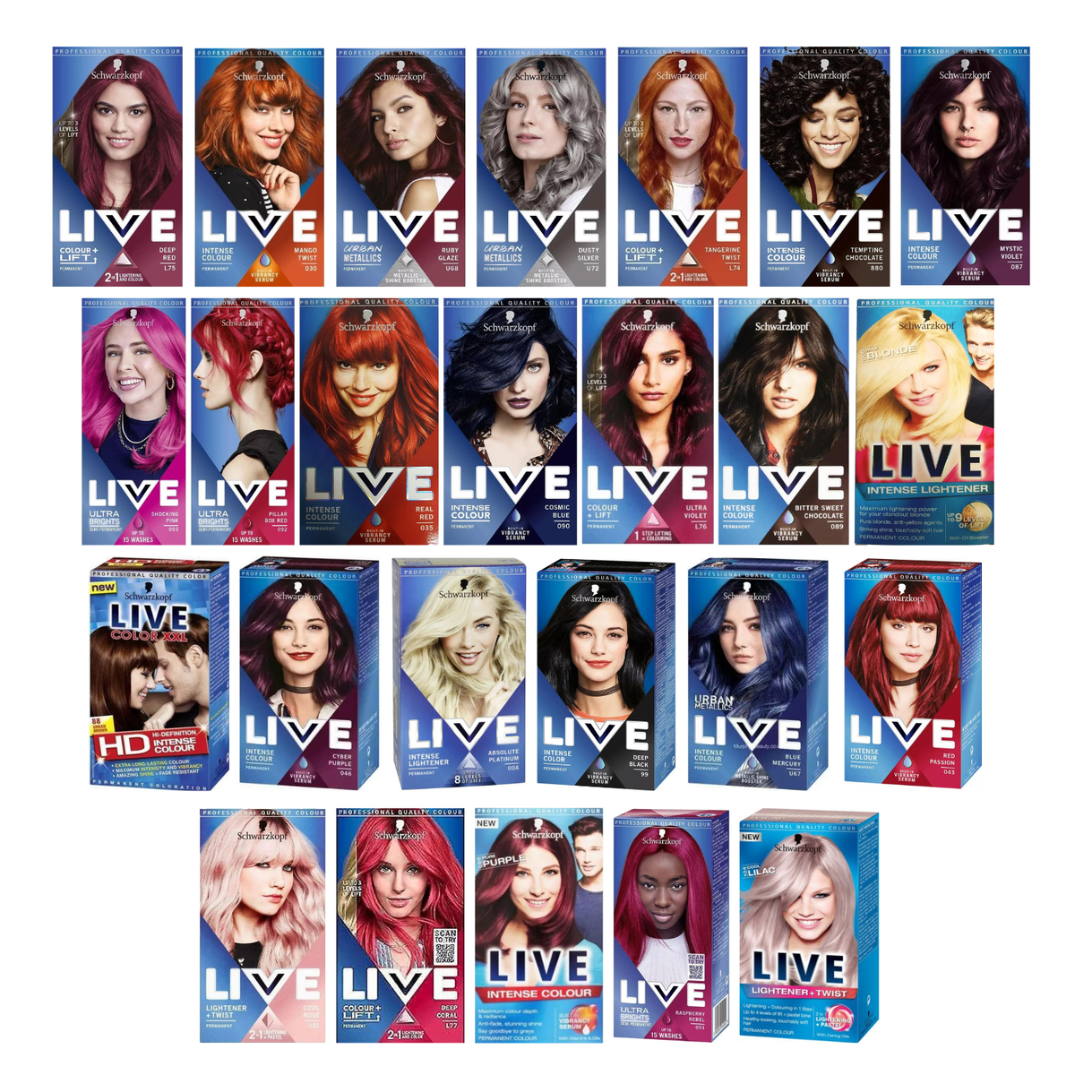 COLOR カラー COLOR LIVE! Schwarzkopf Live Color XXL Permanent or Semi Permanent Hair
