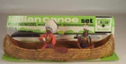 Herald / Britains No. 4501 Indian Canoe Set Made in Hong Kong Original Box #010