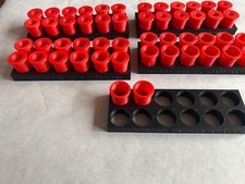 Mec Reloader Powder Bushing Holder 5ea holds 12 desk top and wall mount USA made