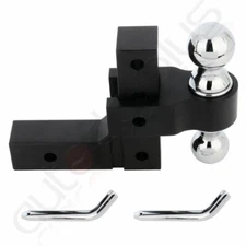 Tow Trailer Hitch Black 2 Ball Towing 2 Inch Receiver Adjustable New
