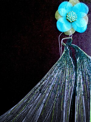 Papyrus Zang Toi 3D Embellished Rhinestone Elegant Dress Blank Greeting Card