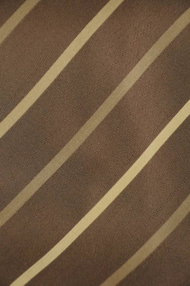 Corbata de seda tejida a rayas marrones Bugatchi Uomo para hombre 56 x 3,75 pulgadas Foto 3 de 4