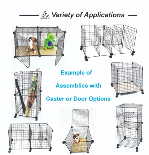 Wire Panel Assembly for Pet Cat Bird Dog Cage, Top or Side Lock Door & Caster - Picture 5 of 19