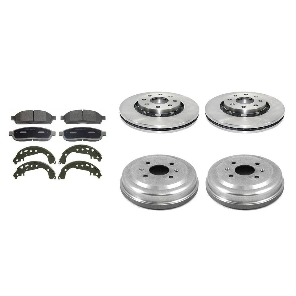 Delantero, trasero 6X CD almohadillas metálicas, zapatas de freno rotor tambor se adapta 04 Chevrolet Aveo_WT Foto 2 de 4