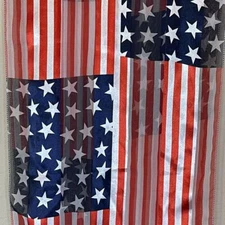 Scarf Women's USA Patriotic American Flag Holiday Size 24" X 60"