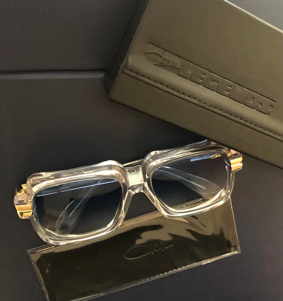 Gafas de sol unisex Cazal Square 607-COL.002 marco transparente lentes azul degradado Foto 3 de 4