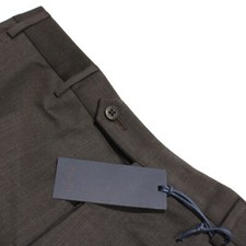 Zanella NWT Dress Pants Size 34 US Devon In Solid Brown 100 Wool
