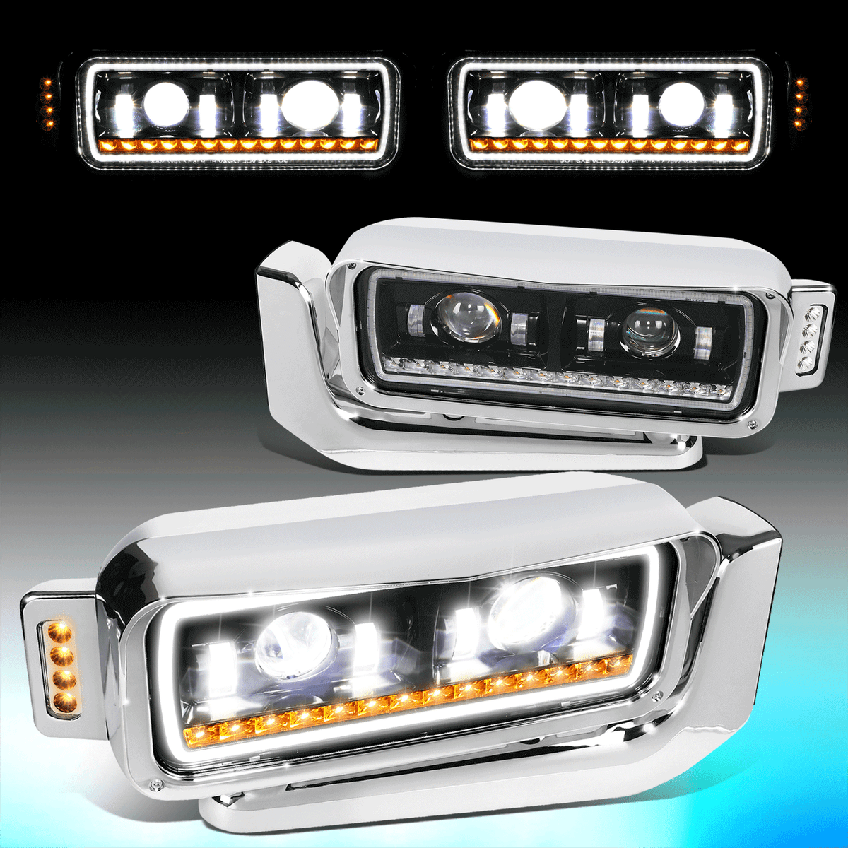 For 1981-2021 Peterbilt 359 379 389 Sequential Signal LED