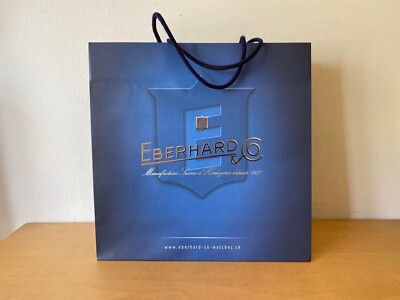 Paper Bag - Eberhard & Co - Tasche Papier - Blue Blau - 36 x 36 X 13 CM