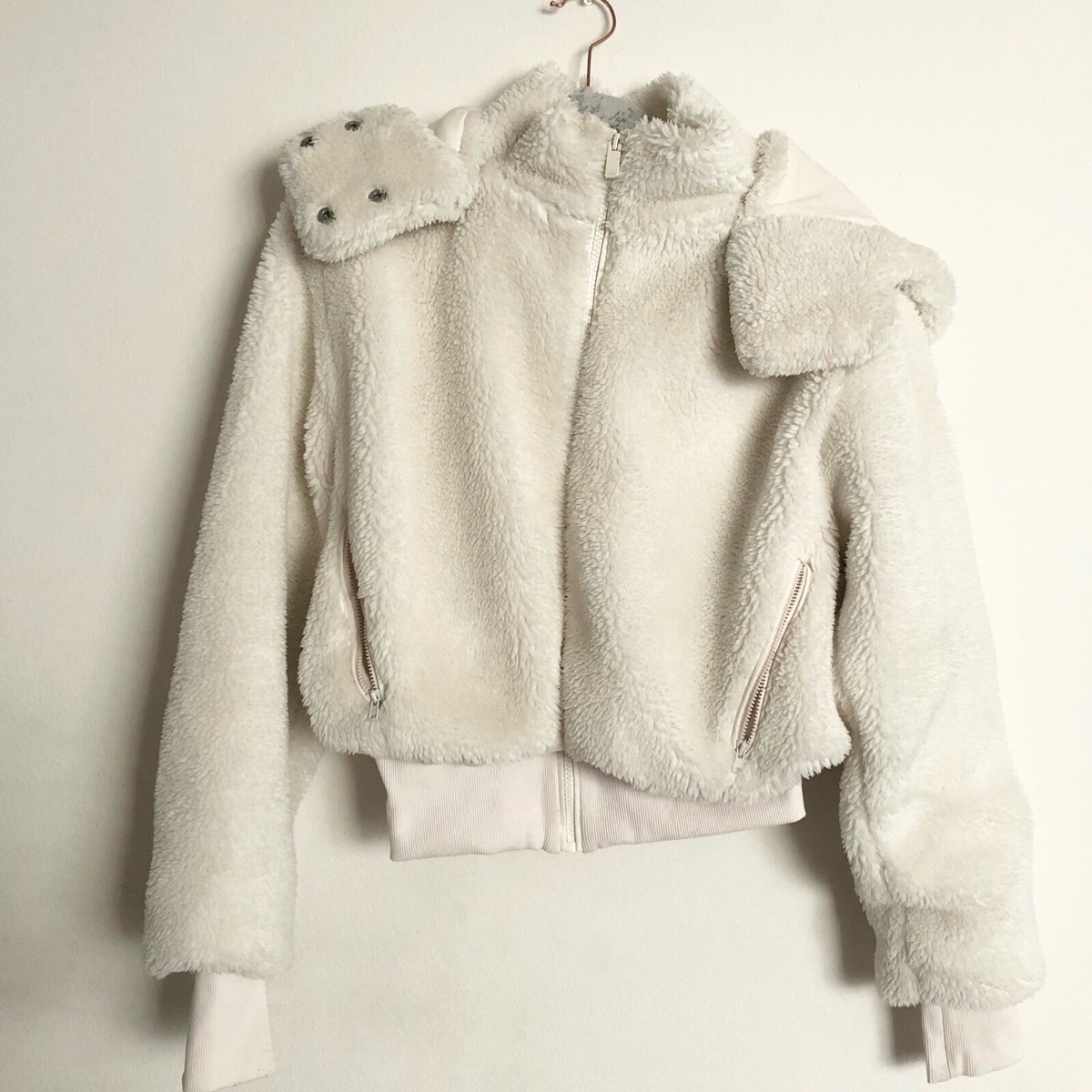 Alo Yoga Foxy Sherpa Jacket Ivory XS | eBay