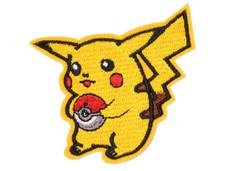 Pokemon Pikachu - Poke Ball - Mascot for Pokemon - 3" Embroidered Iron-On Patch