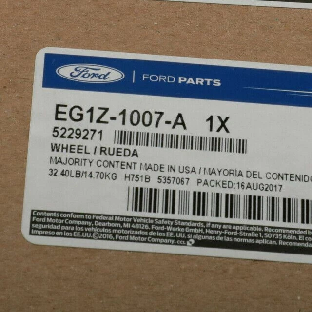 Conjunto de aleación de llantas de sedán Ford Police Interceptor 2014-2018 OEM NUEVO EG1Z1007A Foto 3 de 4