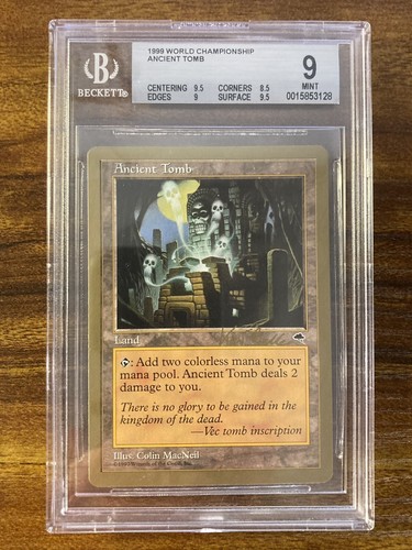 MTG✨ANCIENT TOMB✨1999 World Championship Deck TOKYO K Budde BGS 9 MINT Low POP !