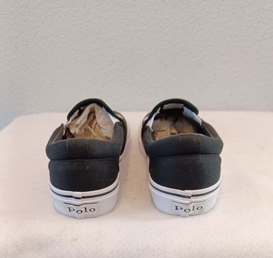 NUOVA POLO UOMO RALPH LAUREN KEATON PONY NERA SLIP ON SNEAKERS SCARPE ~ TAGLIA 9 5