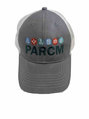 Quake City Caps Gray & White PARCM Snap Back Trucker Hat OSFM
