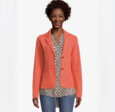 Covington Knit Blazer Coral Size Medium