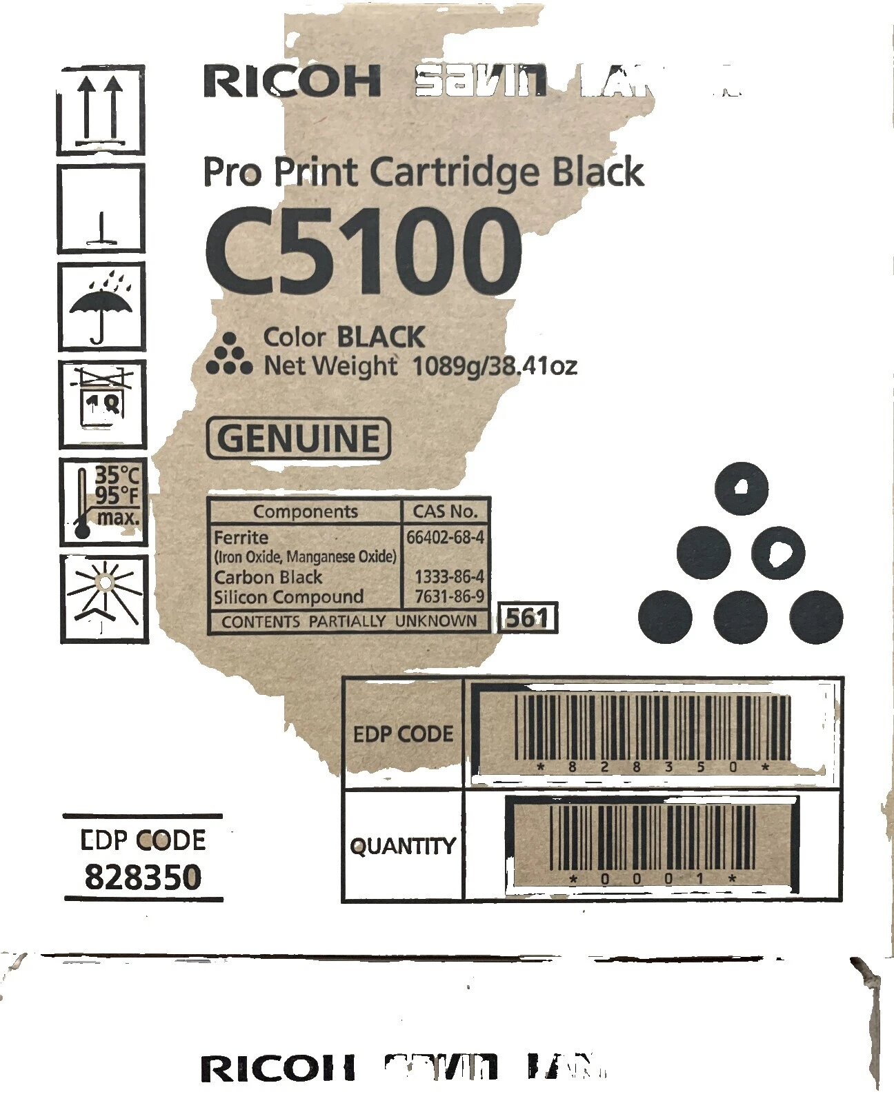Impresora Ricoh Genuino/original Cartuchos De Tóner Para Ricoh