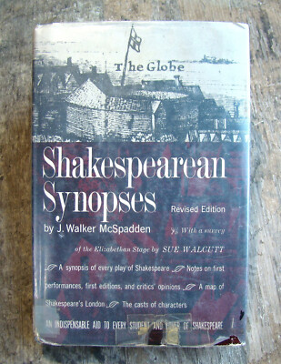 Shakespearean Synopses ~1959 HC Rev Ed~ Plays Outlines Hamlet Macbeth Vintage