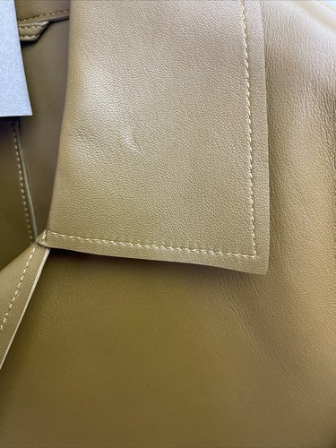 Worn Once ALLSAINTS Farren Leather Mac Trench Coat,Moss Green, UK size 6.£899 - Picture 4 of 10