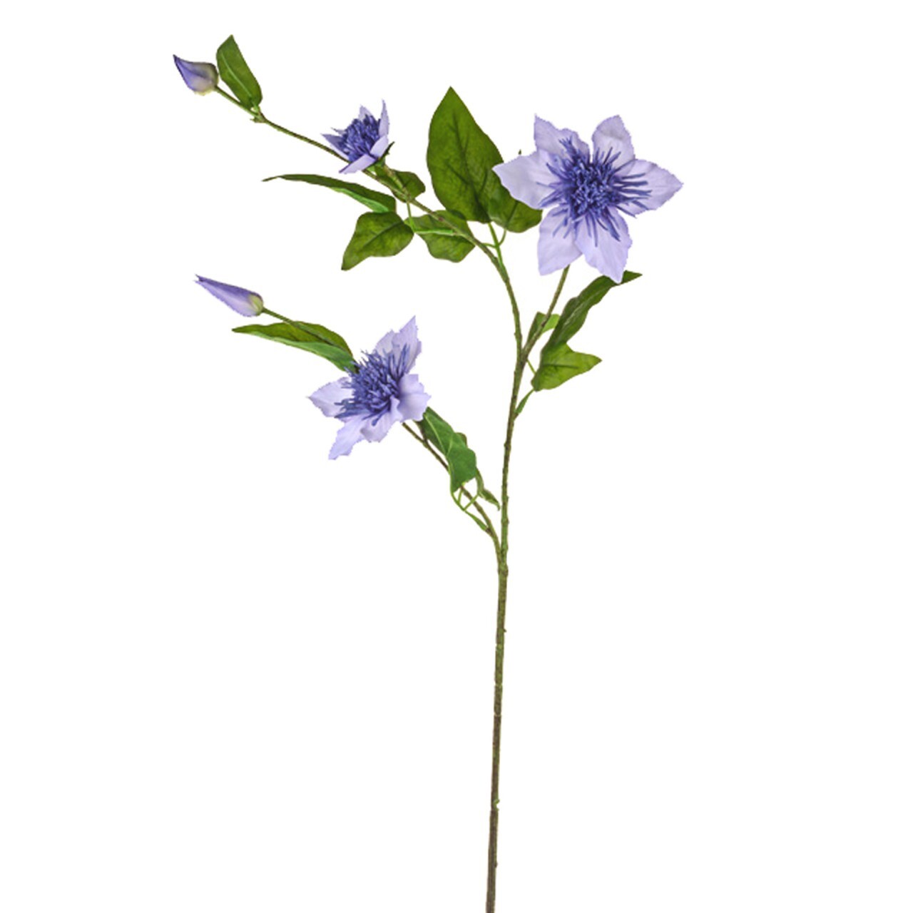 Clematis Spray Artificial Silk 79cm Lilac