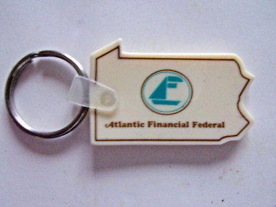 Pennsylvania State Map Key Chain - Atlantic Financial Federal 2in