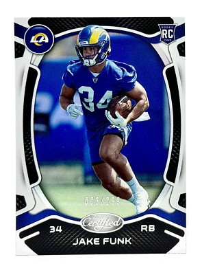 2021 Panini Certified Mirror #191 Jake Funk RC 3/299 Los Angeles Rams