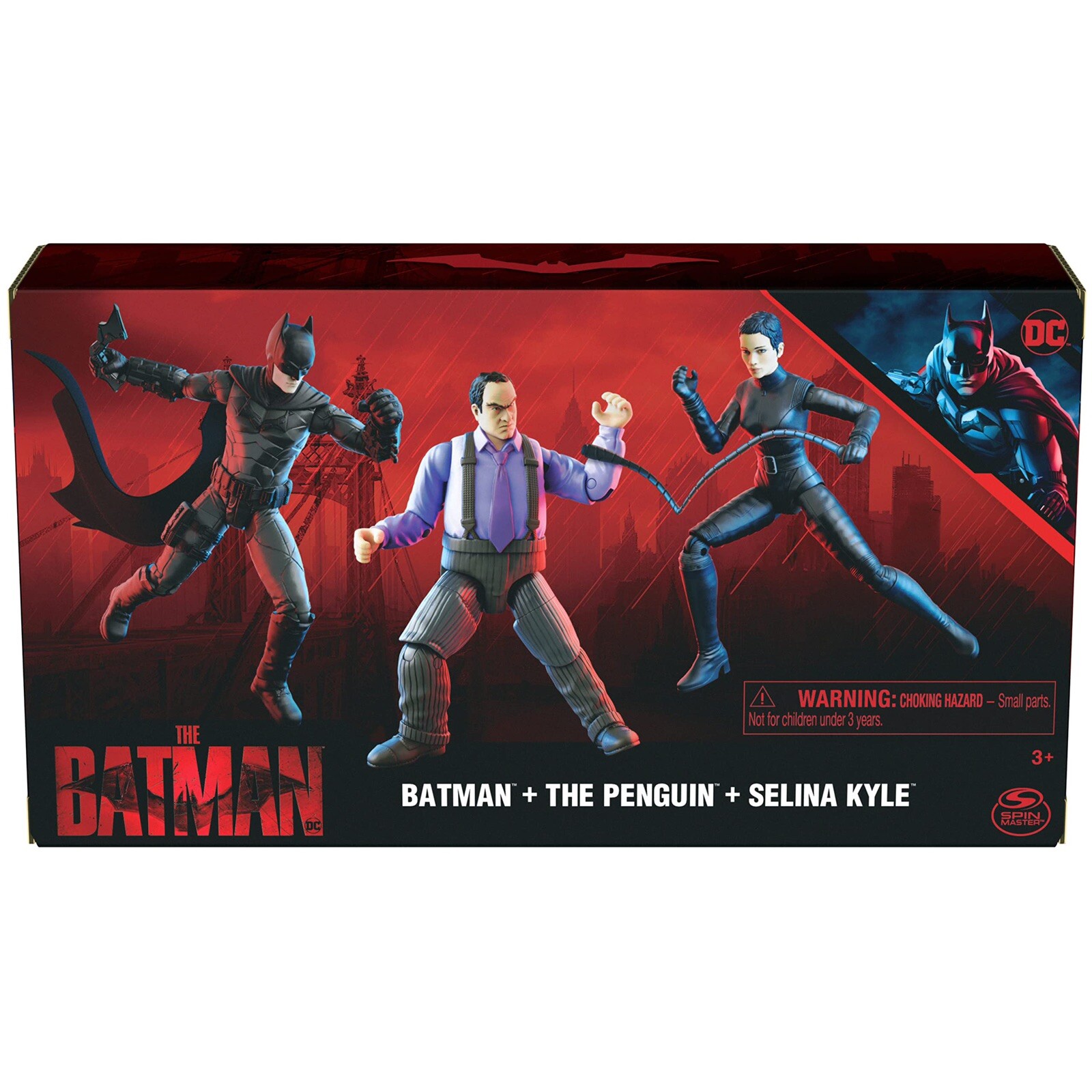 DC Comics The Batman 3-Pack 4" Batman,Selina Kyle & The Penguin Action Figures