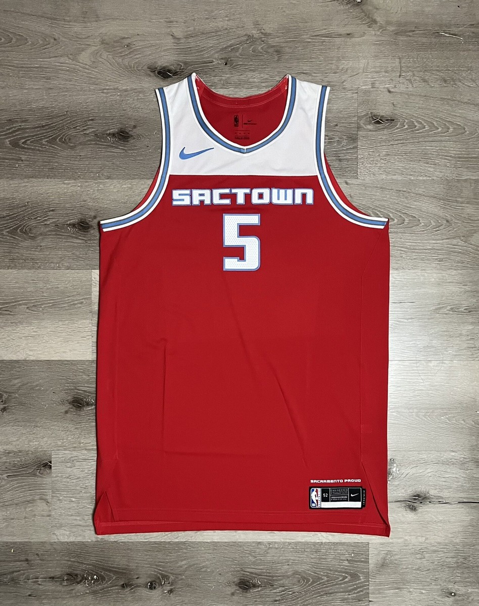 Nike Sacramento Kings Jersey De’Aaron Fox Authentic NBA City Edition Sz 52  XL