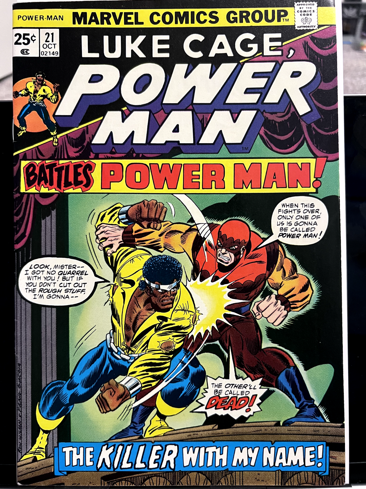 Luke Cage Power Man #21 VF The Killer With My Name