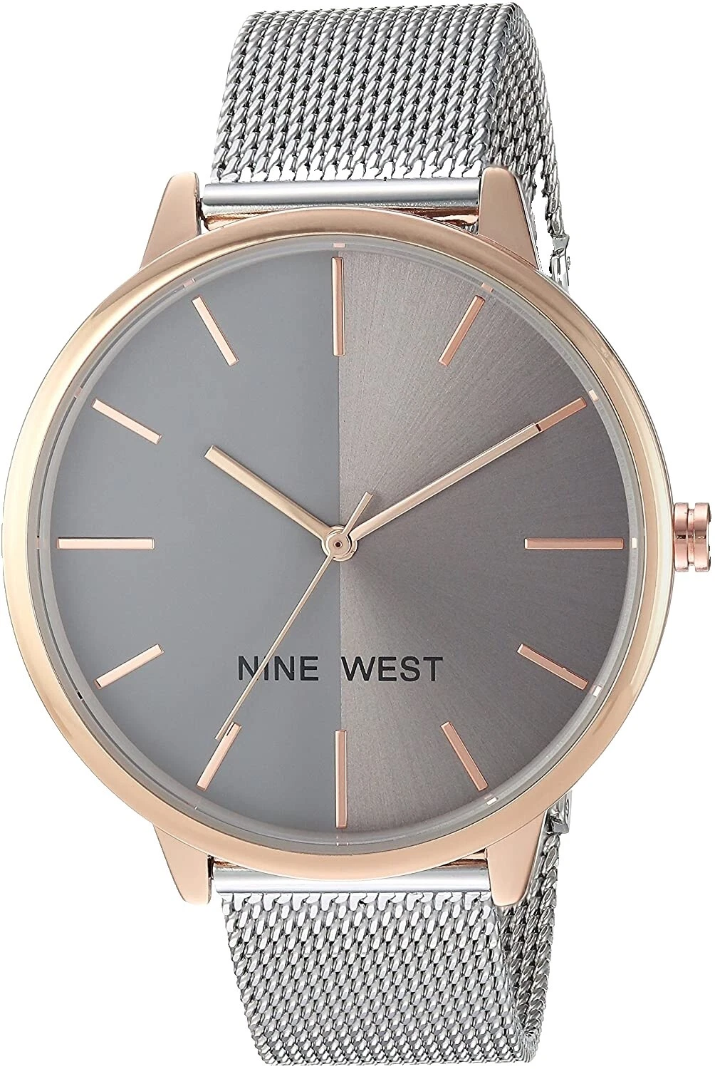 Caja de acero inoxidable Nine West Relojes de pulsera de cuarzo
