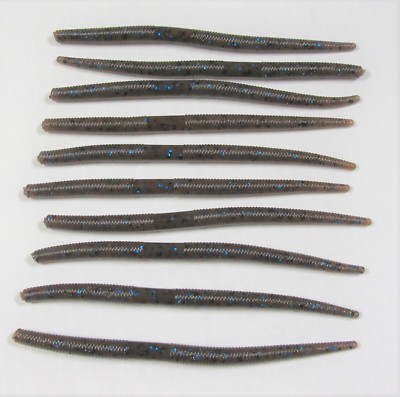 5 Senko Style Bass Lure, Soft Plastic, Sunfish Swirl 25
